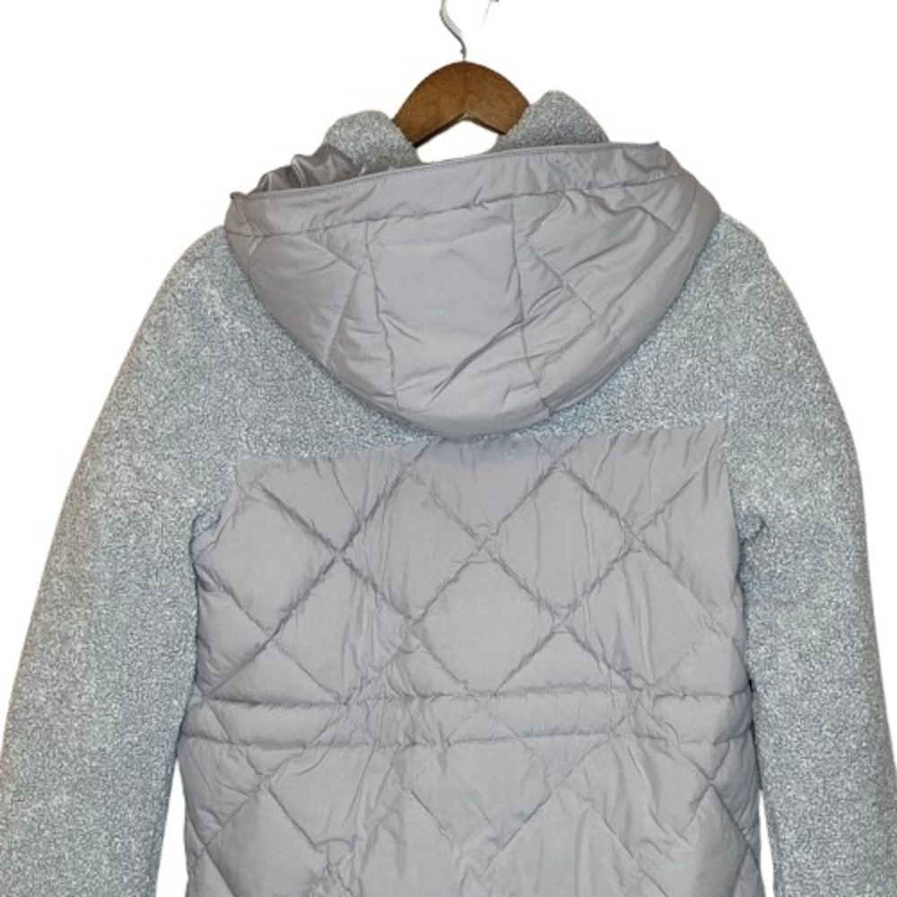 Koolaburra by UGG Womens Quilted Puffer Sherpa Hooded Coat Jacket Size S Gray - Picture 12 of 15